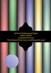 6 Swirl Patterned Papers