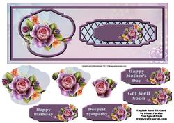 English Rose Dl Card Front