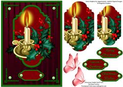 Christmas Candle Card Front