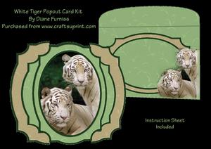 White Tiger Popout Card Kit