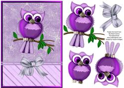 Purple Owl Card Front