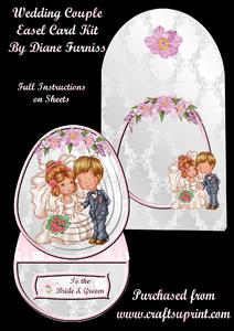 Wedding Couple Easel Card Kit