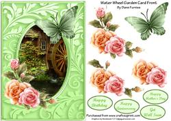 Water Wheel Garden Card Front