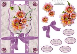 Rainbow Flowers Card Front