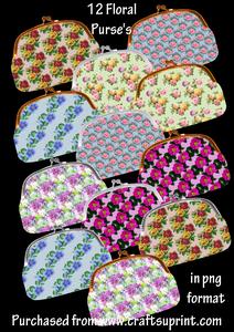 12 Floral Purses