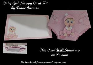 Baby Girl Nappy Card Kit