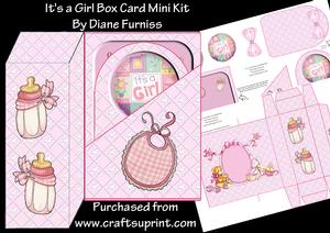 It's a Girl Box Card Mini Kit