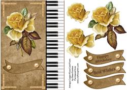 Antique Copper Rose Card Front