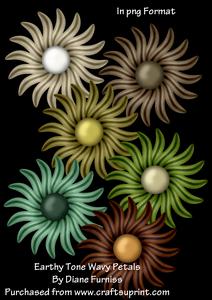 Earthy Tones Wavy Petals