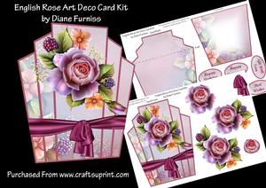 English Rose Art Deco Card Kit