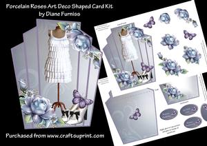 Porcelain Roses Art Deco Card Kit
