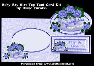 Baby Boy Slot Top Tent Card Kit