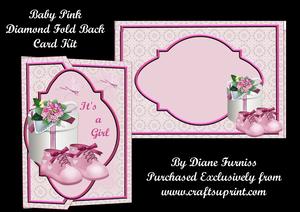 Baby Pink Diamond Fold Back Card Kit