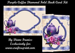 Purple Coffee Diamond Foldback Card Kit