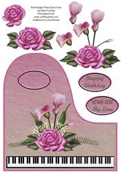 Pink Delight Piano Card Front