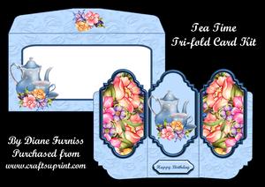 Tea Time Tri-fold Card Kit