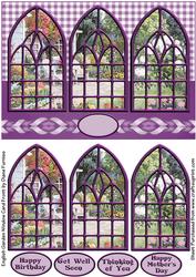 English Garden Window Card Front