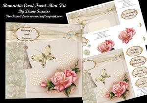 Romantic Card Front Mini Kit