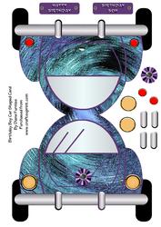 Birthday Boy Car Shaped Card