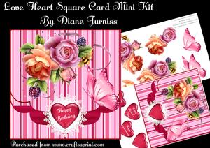 Love Heart Square Card Mini Kit