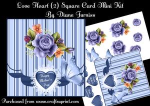 Love Heart (2) Square Card Mini Kit