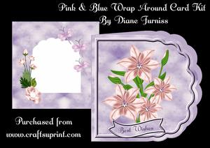Pink & Blue Wrap Around Card Kit