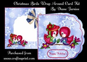 Christmas Birds Wrap Around Card Kit