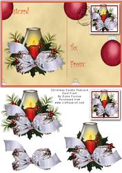 Christmas Candle Postcard Card Front