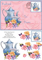 Coffee Time Postcard Card Front