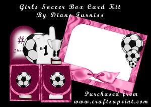 Girls Soccer Box Card Kit