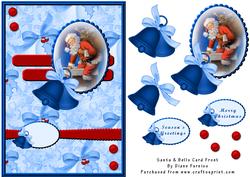 Santa & Bells Card Front