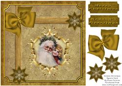 Golden Christmas Square Card