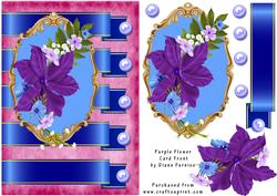 Purple Flower Card Front
