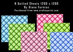 6 Quilted Backing Papers.