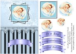 It's a Boy Pyramid Card Front