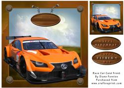 Race Car Card Front