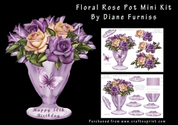 Floral Rose Pot Card Mini Kit