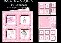 Baby Girl Frame Card
