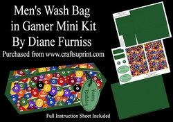 Mens Wash Bag in Gamer Mini Kit