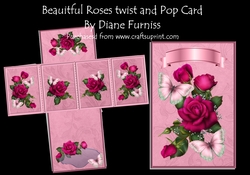 Beautiful Roses Twist & Pop Card