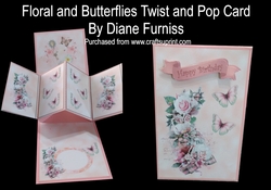 Floral Butterflies Twist & Pop Card