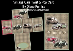 Vintage Cars Twist & Pop Card