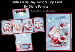 Santas Busy Day Twist & Pop Card
