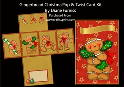 Gingerbread Christmas Twist & Pop Card Kit