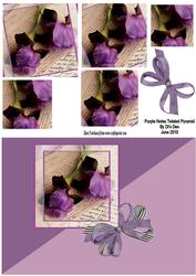 Purple Notes Twisted Pyramid