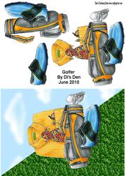 Golfer & Card Front