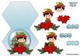 Snowglobe Pixie Boy Hexagon Card