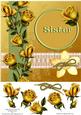 Golden Roses Sister Card Front