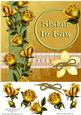 Golden Roses Sister In-law Card Front