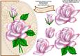 Pink Roses Shaped Card Front